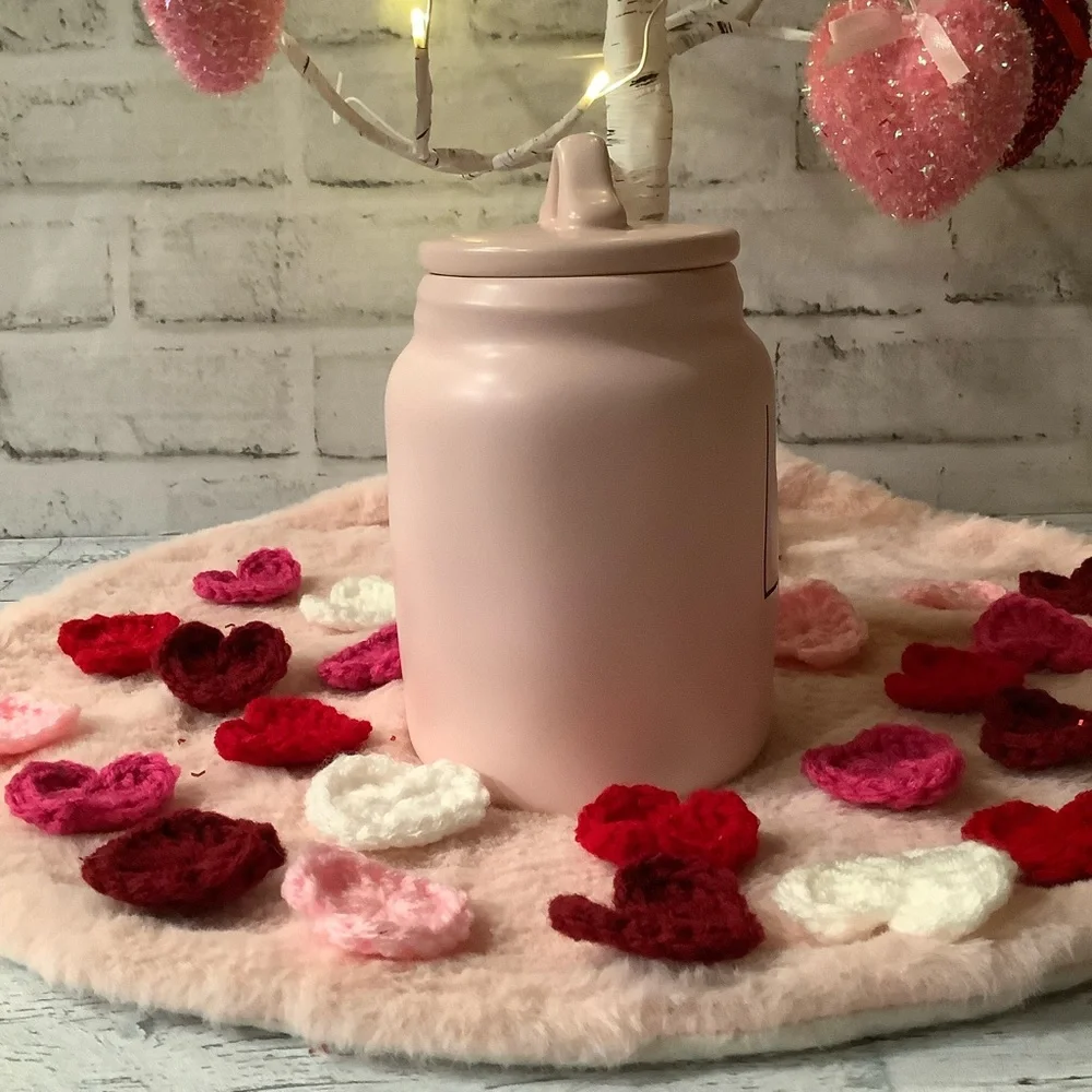 Rae Dunn Ceramic Pink Love Canister